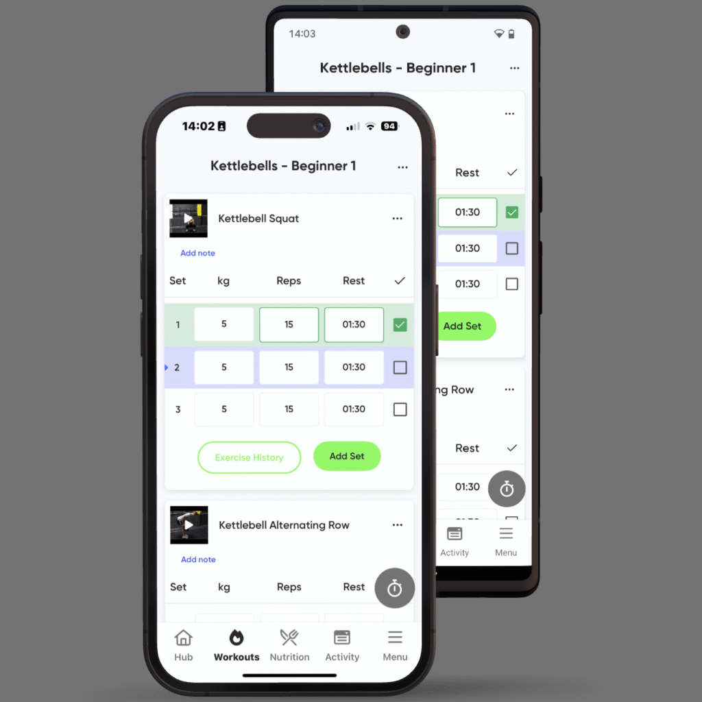 NDA Fitness App on iPhone and Android
